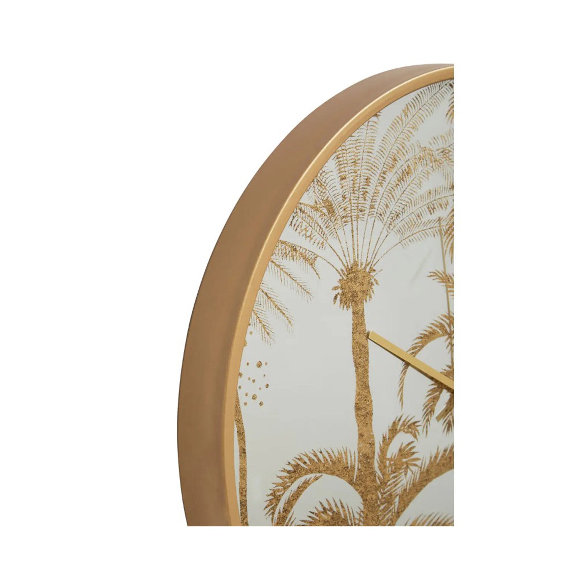 Gold Botanical Plam Clock